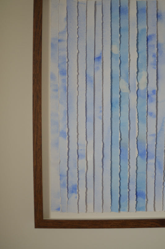 Obraz w ramie, akwarela, "17 odcieni nieba"