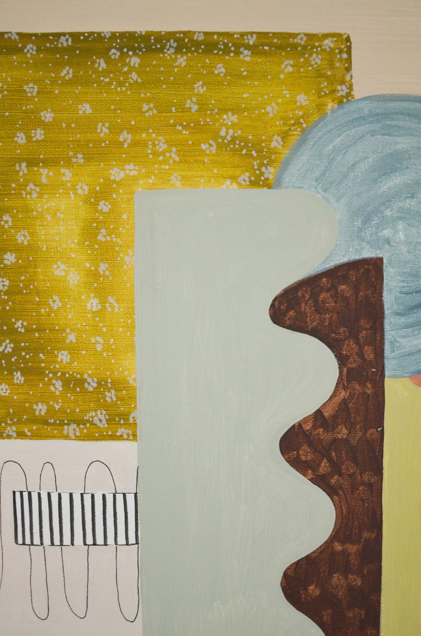 Hotel Lounge - Mid century modern painting, abstract, acrylic on canvas