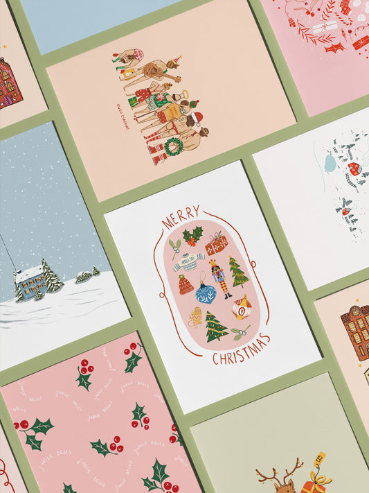 Pakiet Kartek i Ilustracji Świątecznych - eBook do druku